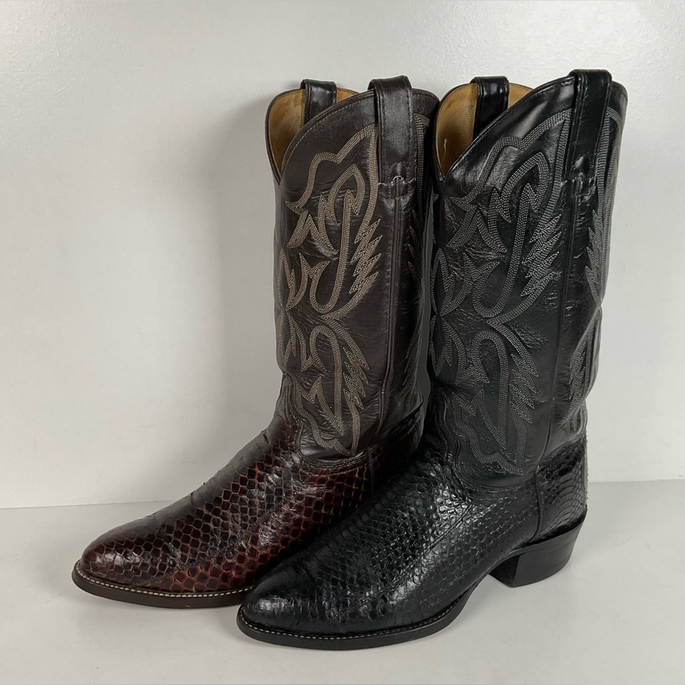 Texas Imperial Snakeskin Cowboy Boots | USA Made | Python | Set of (2) | 9.5 D
